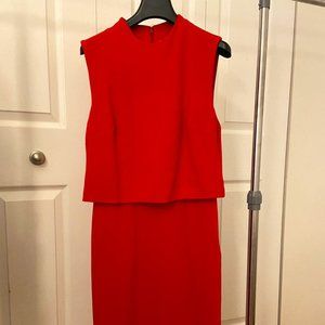 DVF Stretch Red Knee Length Dress Size 4